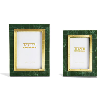 product image for aventurine green and gold photo frames set of 2 2 30