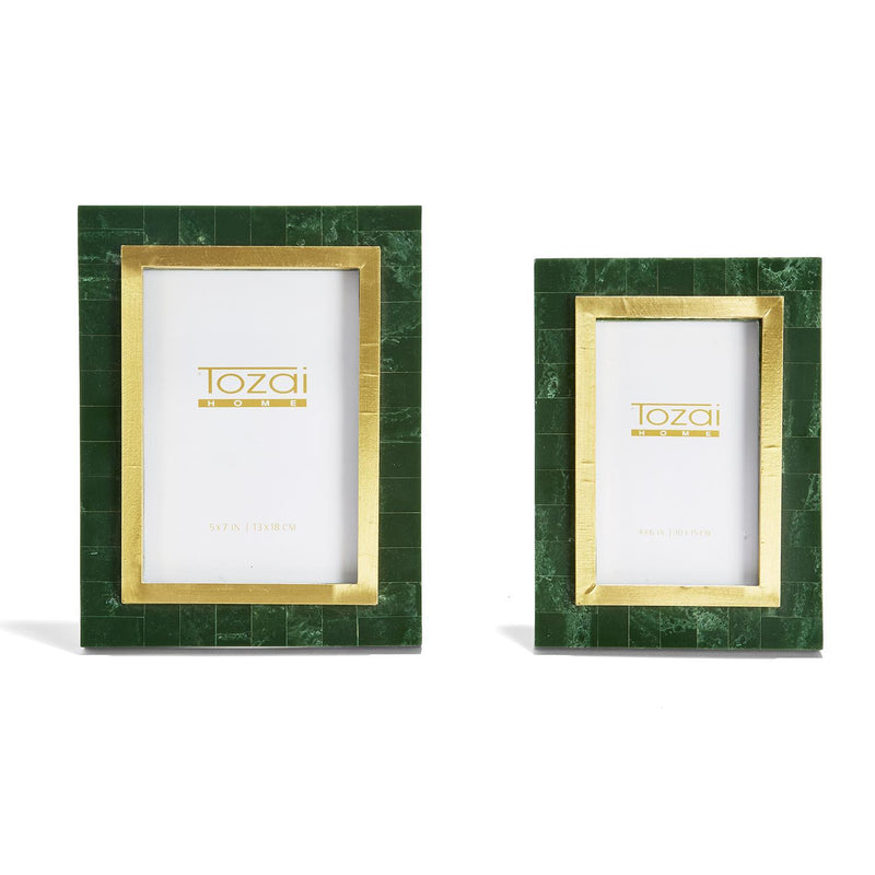 media image for aventurine green and gold photo frames set of 2 2 283