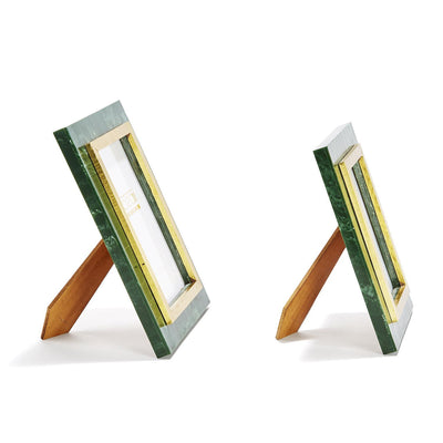 product image for aventurine green and gold photo frames set of 2 4 93