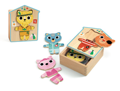 product image of wooden puzzles dressup mix by djeco 1 564