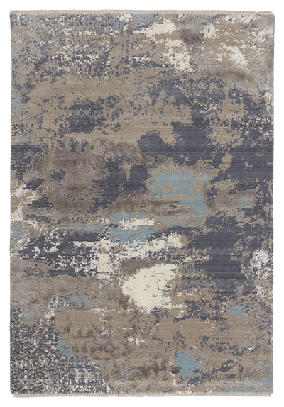 product image of Adriatic Abstract Rug in Gray & Light Blue 54