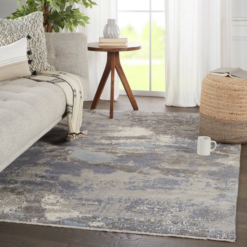 media image for Adriatic Abstract Rug in Gray & Light Blue 283