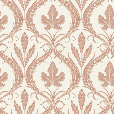 product image of Adirondack Damask Wallpaper in Clay/Beige from Damask Resource Library by York Wallcoverings 535