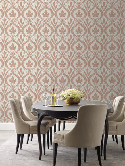 product image for Adirondack Damask Wallpaper in Clay/Beige from Damask Resource Library by York Wallcoverings 37