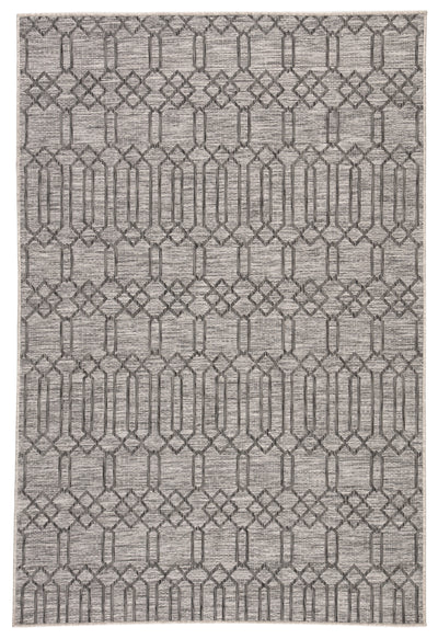 product image for Calcutta Indoor/Outdoor Geometric Gray Area Rug design by Nikki Chu for Jaipur Living 60