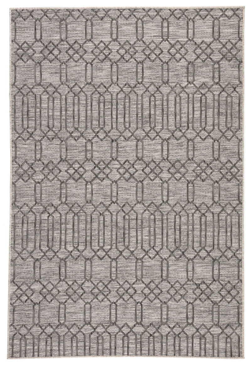 media image for Calcutta Indoor/Outdoor Geometric Gray Area Rug design by Nikki Chu for Jaipur Living 281