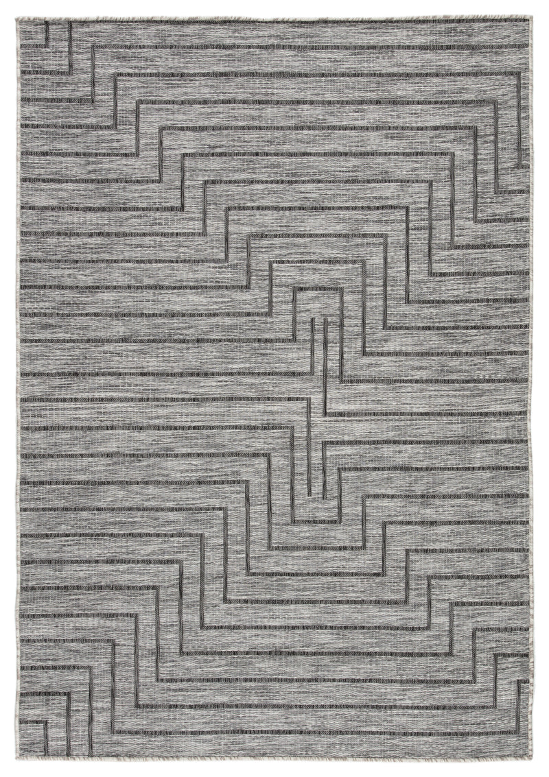 media image for Xantho Indoor/Outdoor Geometric Gray Area Rug design by Nikki Chu for Jaipur Living 289