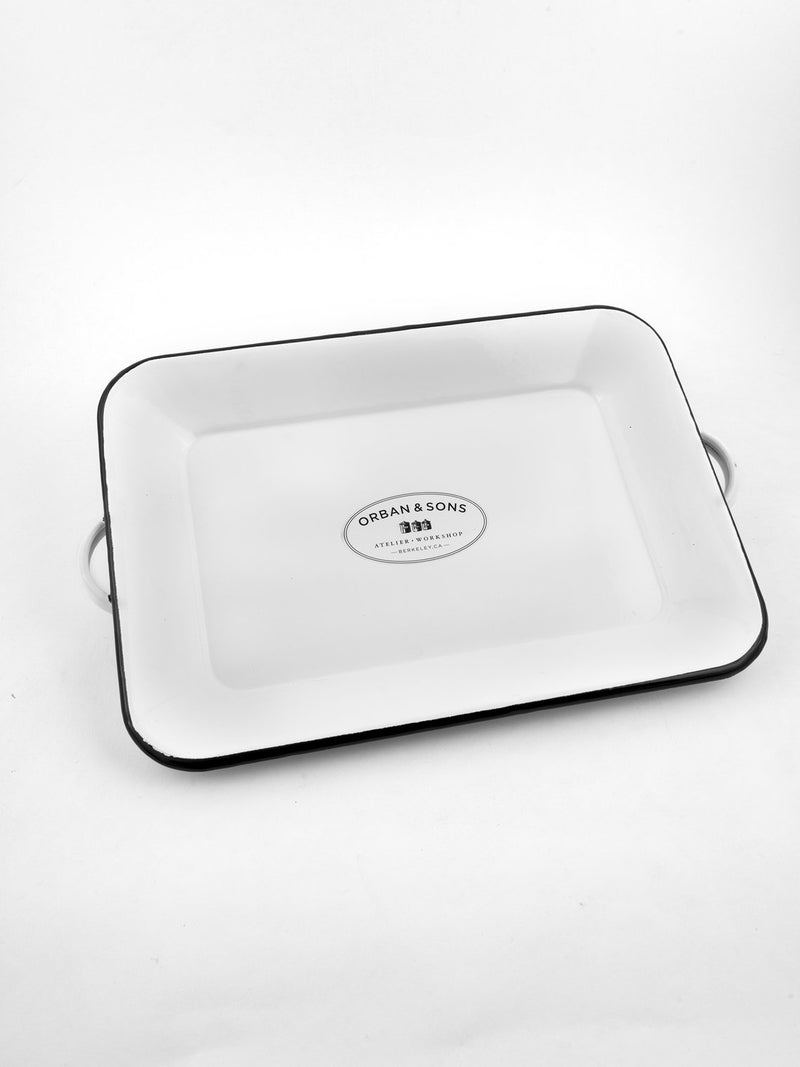 media image for orban sons enamel tray with handles 1 24