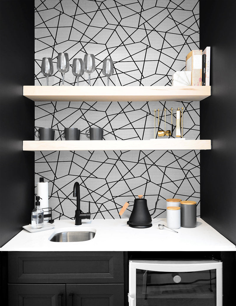 media image for Quartz Geo Wallpaper in Midnight by DuPont 226