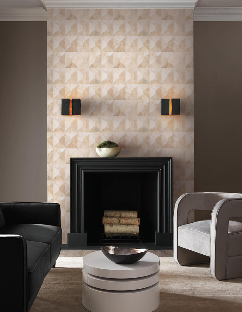 media image for Burlwood Ogee White Wallpaper from the After Eight Collection by Candice Olson 266