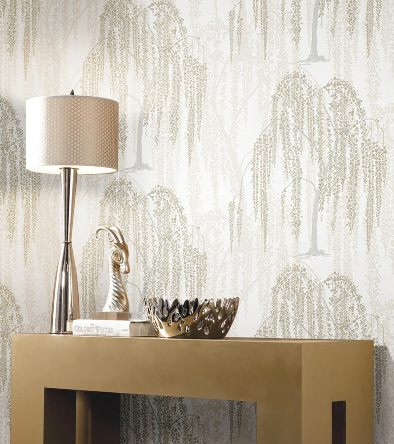 media image for Willow Glow Neutrals Wallpaper from the After Eight Collection by Candice Olson 242