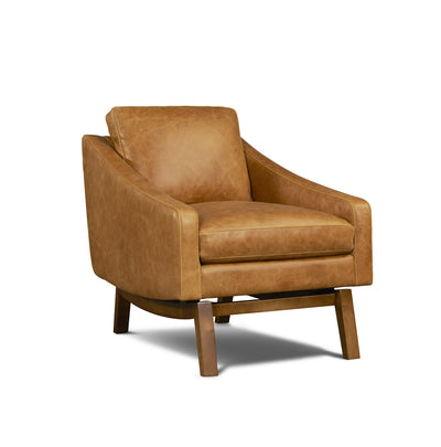 product image of Dutch Leather Chair in Badger 55