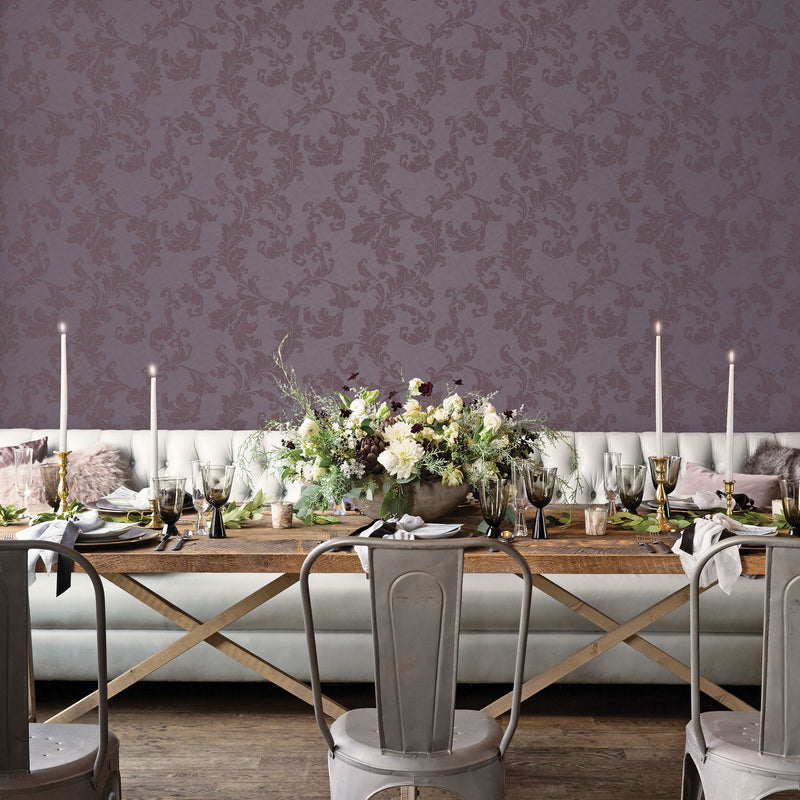 media image for Acanthus Trail Purple from the Emporium Collection by Galerie Wallcoverings 251