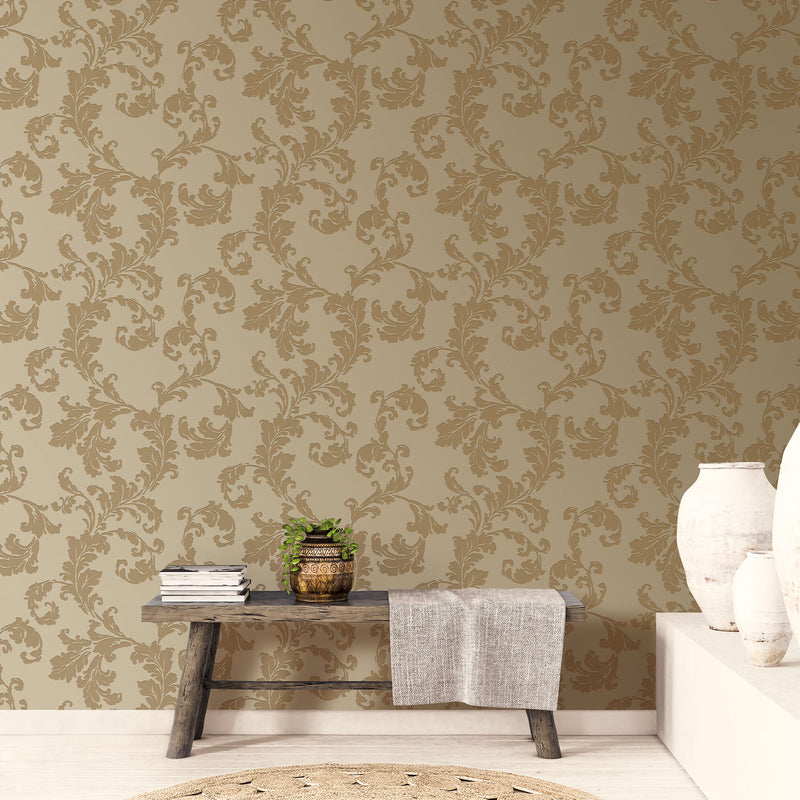media image for Acanthus Trail Gold from the Emporium Collection by Galerie Wallcoverings 239