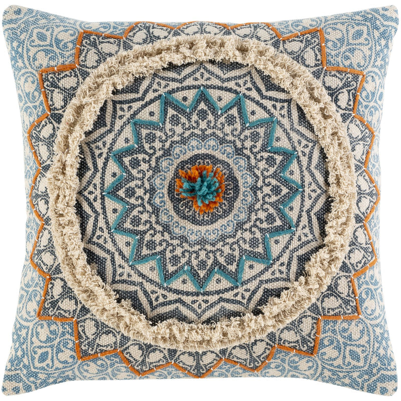 media image for Dayna DYA-005 Woven Pillow in Ivory & Bright Blue by Surya 233