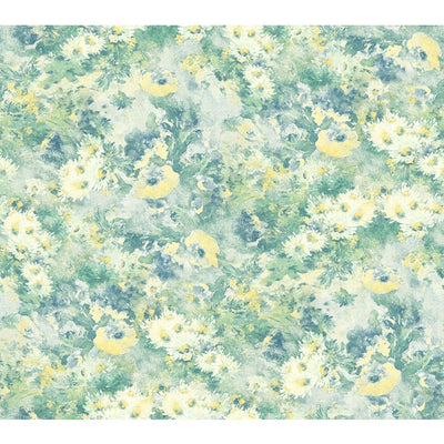 product image for Daisy Wallpaper in Blue, Green, and Yellow from the French Impressionist Collection by Seabrook Wallcoverings 63