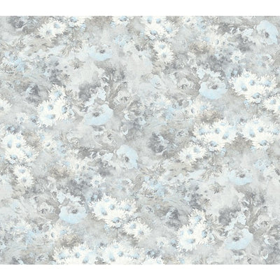 product image for Daisy Wallpaper in Blue, Grey, and White from the French Impressionist Collection by Seabrook Wallcoverings 68