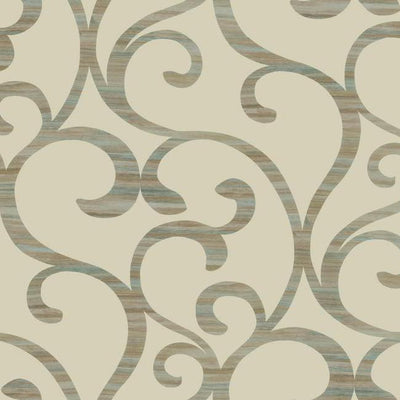 product image for Dazzling Coil Wallpaper in Beige and Metallic Gold by York Wallcoverings 85