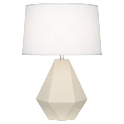 product image of Delta Table Lamp (Multiple Colors) with Oyster Linen Shade by Robert Abbey 535