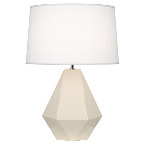 media image for Delta Table Lamp (Multiple Colors) with Oyster Linen Shade by Robert Abbey 273