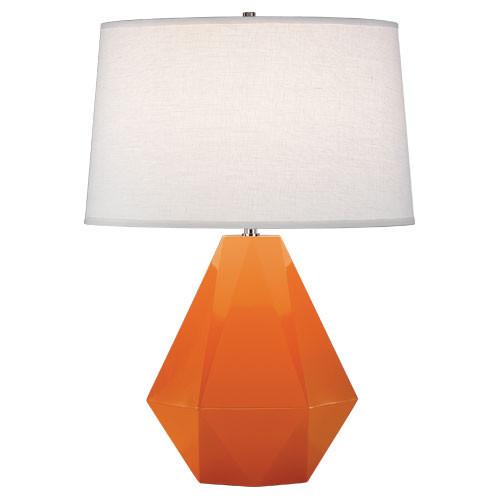media image for Delta Table Lamp (Multiple Colors) with Oyster Linen Shade by Robert Abbey 268