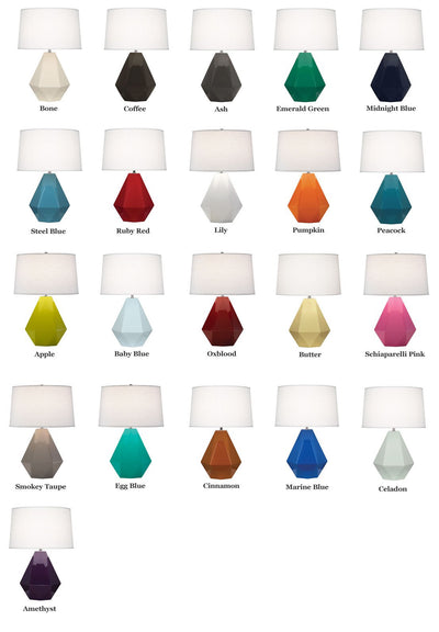 product image for Delta Table Lamp (Multiple Colors) with Oyster Linen Shade by Robert Abbey 61