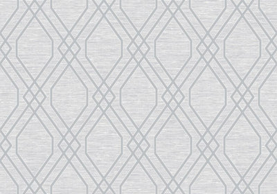 product image of Diamond Cork Wallpaper in Silver and White from the Casa Blanca II Collection by Seabrook Wallcoverings 522