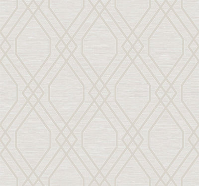 product image of Diamond Geo Wallpaper in Beige and Silver Glitter from the Casa Blanca II Collection by Seabrook Wallcoverings 519