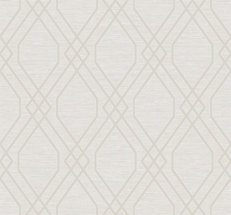 media image for Diamond Geo Wallpaper in Beige and Silver Glitter from the Casa Blanca II Collection by Seabrook Wallcoverings 234