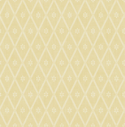 product image of Diamond Lattice Wallpaper in Sunshine from the Spring Garden Collection by Wallquest 583