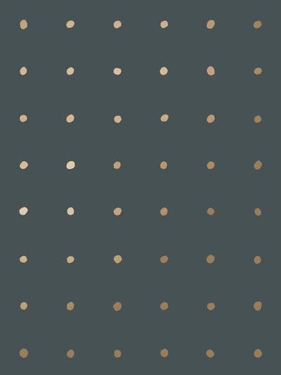 product image of Dimes Wallpaper in Gold and Charcoal by Thatcher Studio 526
