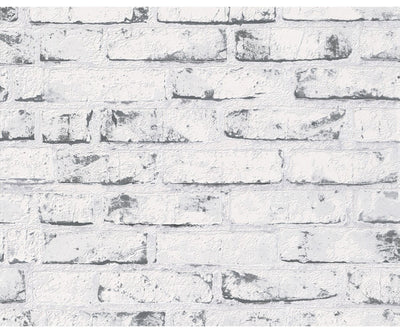 product image of Distressed Brick Wallpaper in Grey design by BD Wall 554