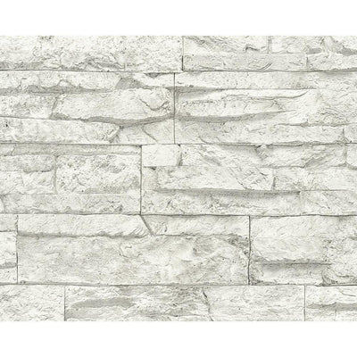 product image for Distressed Stone Wallpaper in Grey and White design by BD Wall 97