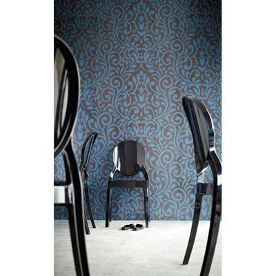 product image of Dotamented Blue Pixelated Damask Wall Mural by Eijffinger for Brewster Home Fashions 566