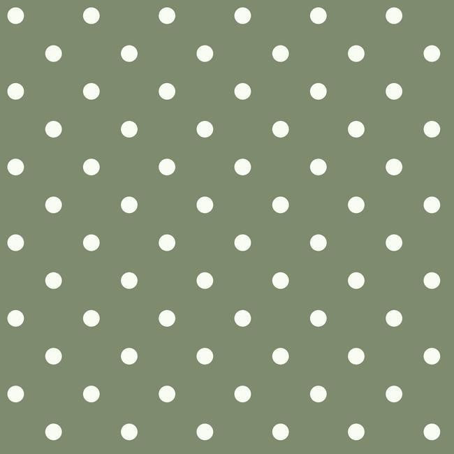 media image for Dots On Dots Wallpaper in Deep Green and White from the Magnolia Home Collection by Joanna Gaines 266