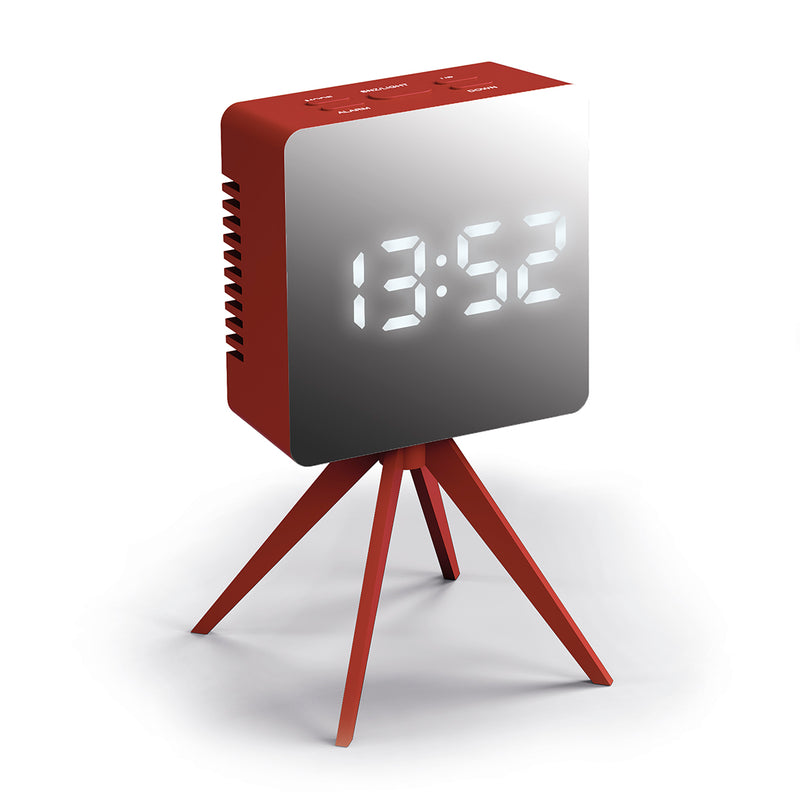 media image for droid alarm clock in red and silver 2 223