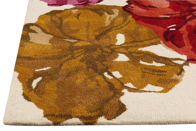 product image for Dublin Floral Collection Wool and Viscose Area Rug in Spring design by Mat the Basics 81
