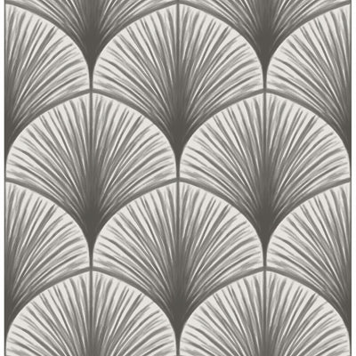 product image of Dusk Grey Frond Wallpaper from the Moonlight Collection by Brewster Home Fashions 532