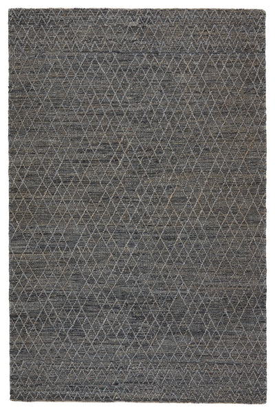 product image of Morse Natural Geometric Grey & Dark Blue Rug by Jaipur Living 558
