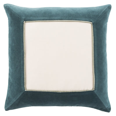 product image of hendrix border teal cream pillow by jaipur 1 576