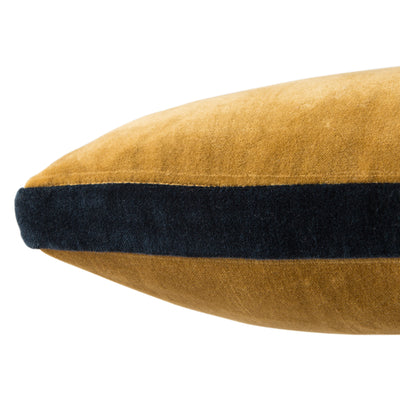 product image for bryn solid gold navy pillow by jaipur 3 13