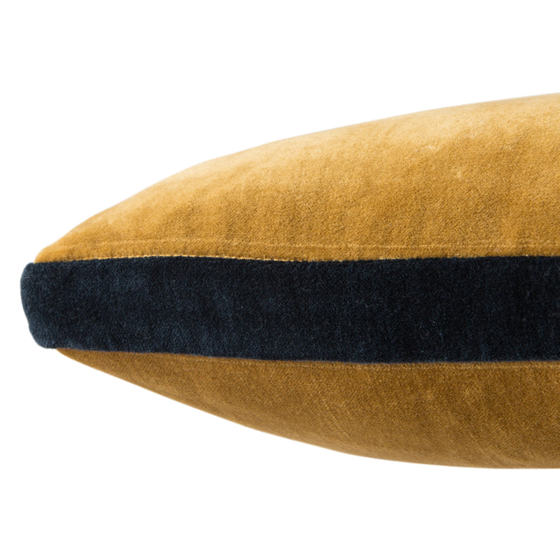media image for bryn solid gold navy pillow by jaipur 3 219