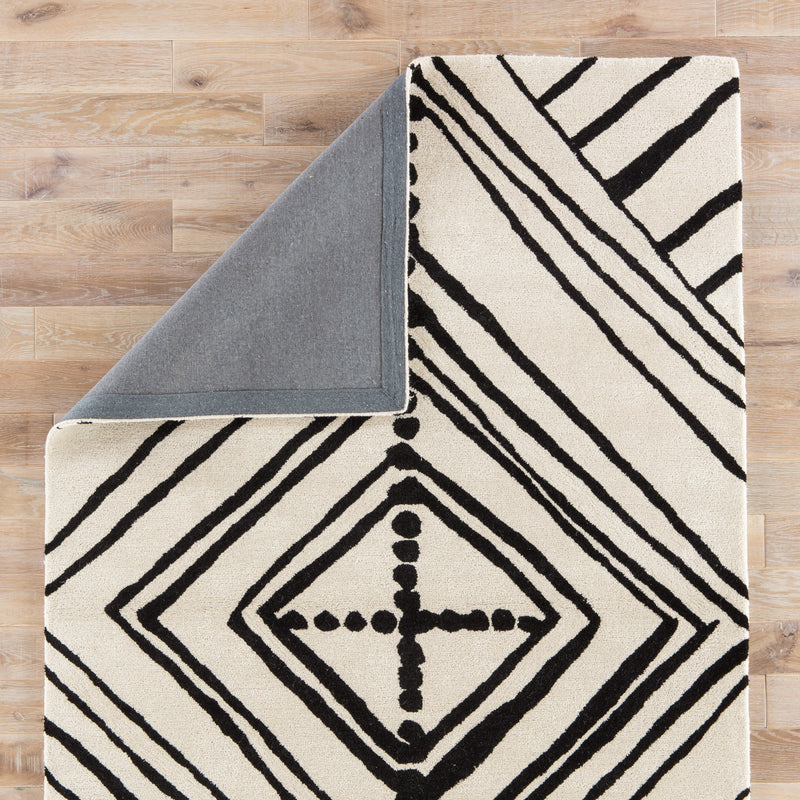 media image for gemma abstract rug in turtledove jet black design by nikki chu for jaipur 3 229