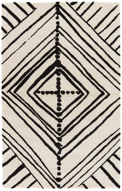product image for gemma abstract rug in turtledove jet black design by nikki chu for jaipur 1 57