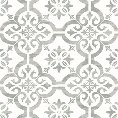 product image for Encaustic Faux Tile Wallpaper in Harbor Mist from Etten Gallerie for Seabrook 32