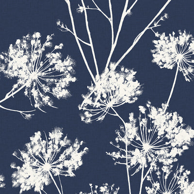 product image of Dandelion Fields Wallpaper in Navy Blue from Etten Gallerie for Seabrook 592