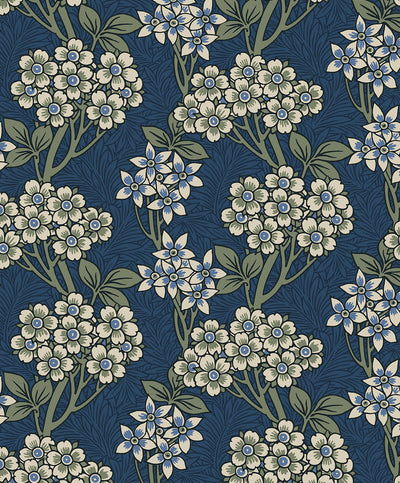 product image for Floral Vine Wallpaper in Blue Jay & Sage 83