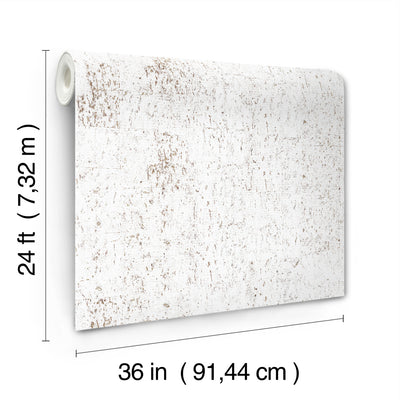 product image for Cork Wallpaper in Bright White/Gold 43