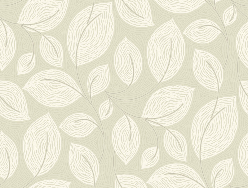 media image for Contoured Leaves Wallpaper in Sand 215