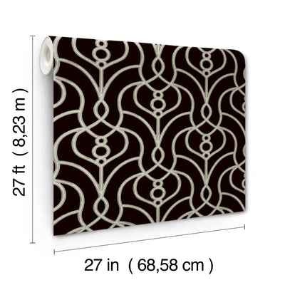 product image for Divine Trellis Wallpaper in Black 0